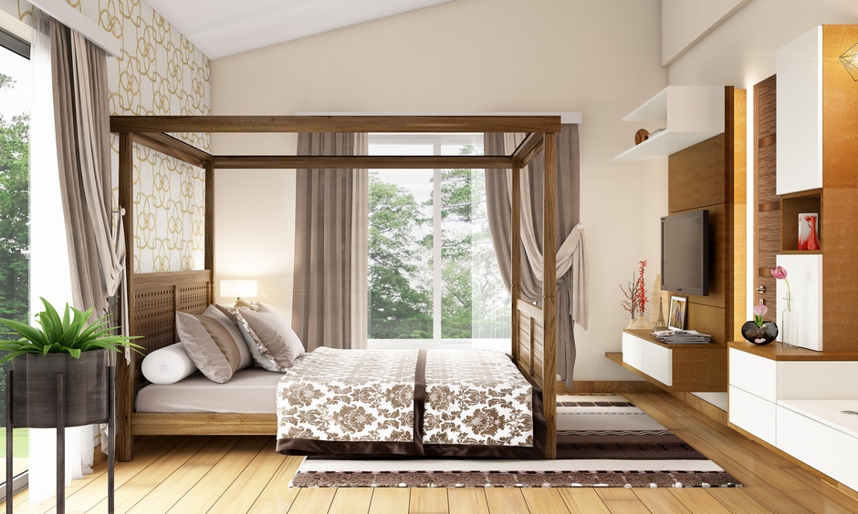 Indian home with luxurious bedroom design that creates a serene haven