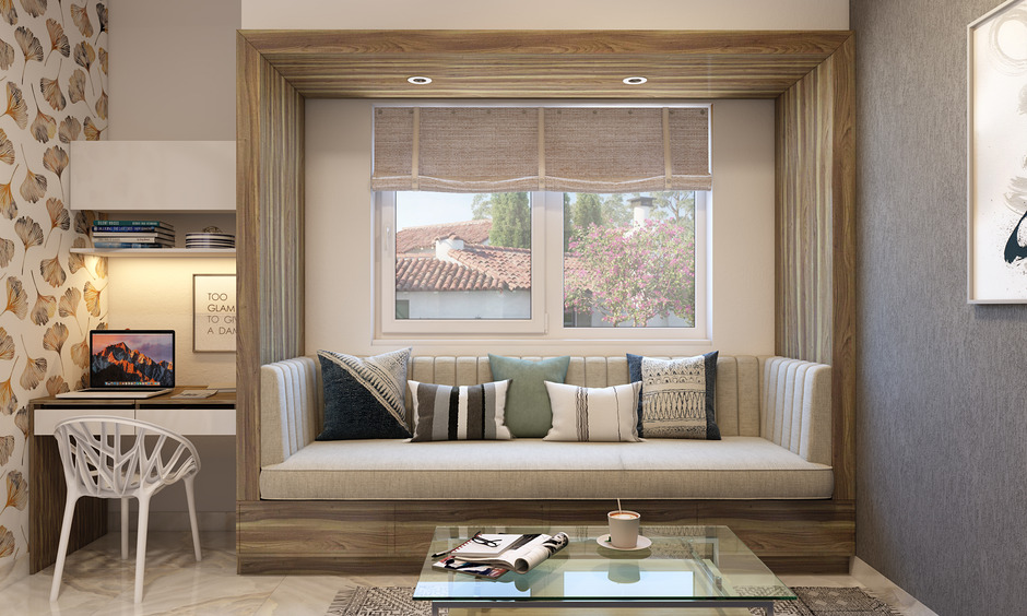 Modern box window design that comes with a cosy seating nook