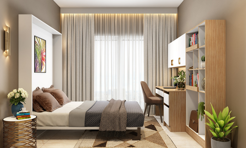 Simple bedroom interior design which has ample natural light to enhance the ambience