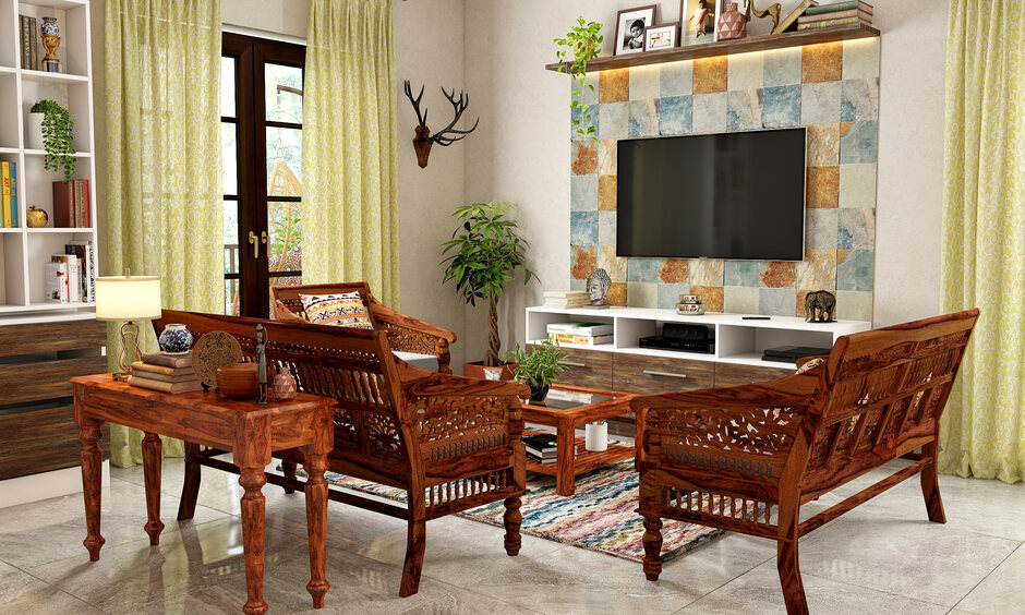 Wooden Sofa table design to add elegance and utility
