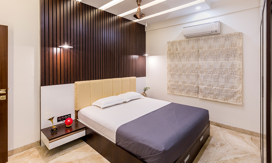 Modern small bedroom ceiling design with multi-tiered instantly transforms into a calming space