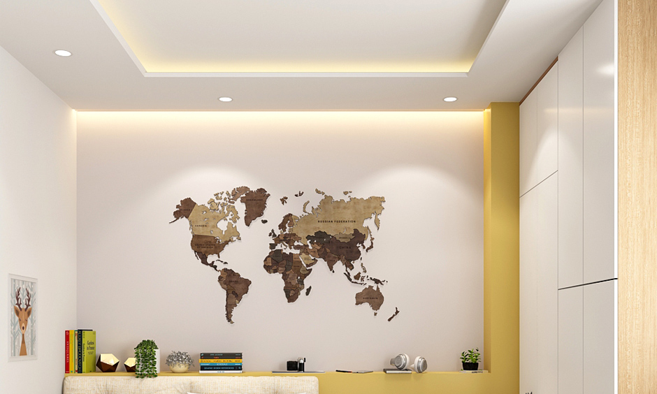 Small space bedroom ceiling design in minimalistic lends a clean and elegant touch