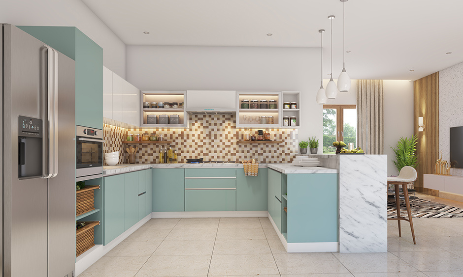 Dado tiles for kitchen are easy to clean and resistant to stains and splatters