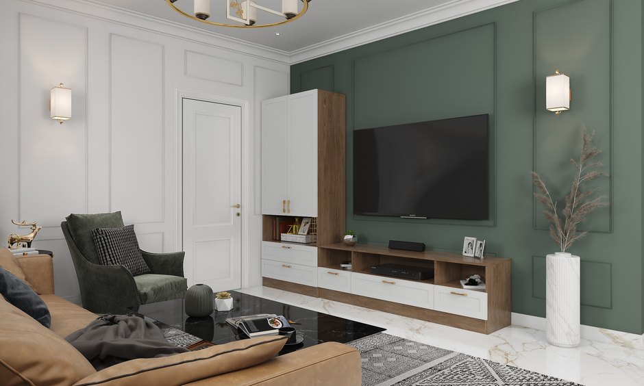Budget interior wall design ideas with accent wall with paint