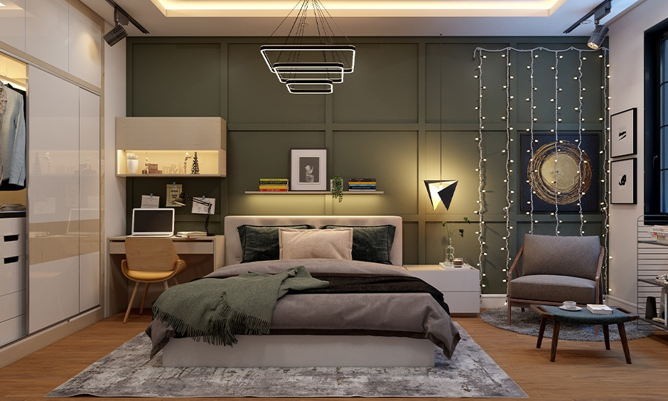 Creative LED panel design for a small bedroom which expresses your personality