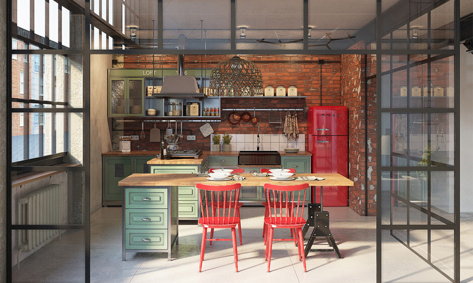Frameless glass kitchen cabinet doors for a sleek and modern look