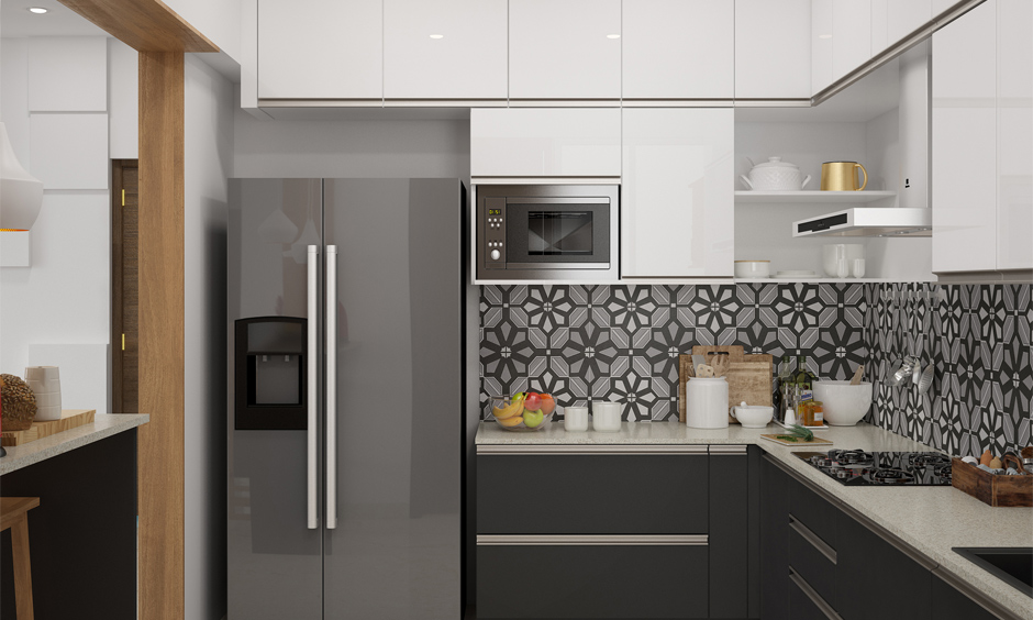 Vitrified floor tiles for a kitchen backsplash