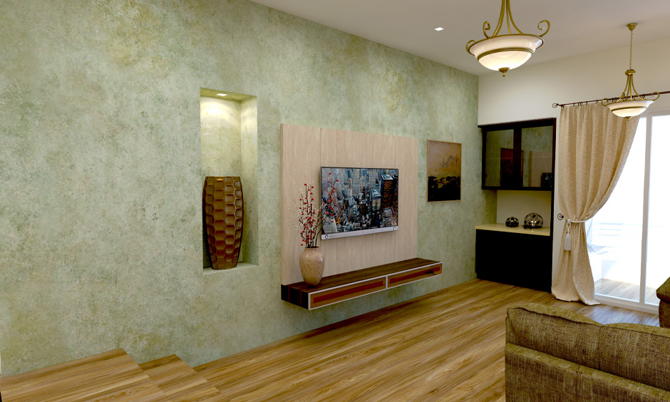 A light green colour combination for an accent wall is a show-stopper