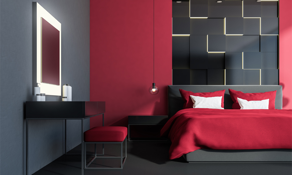 Placement of LED panel design for small bedroom for optimal impact