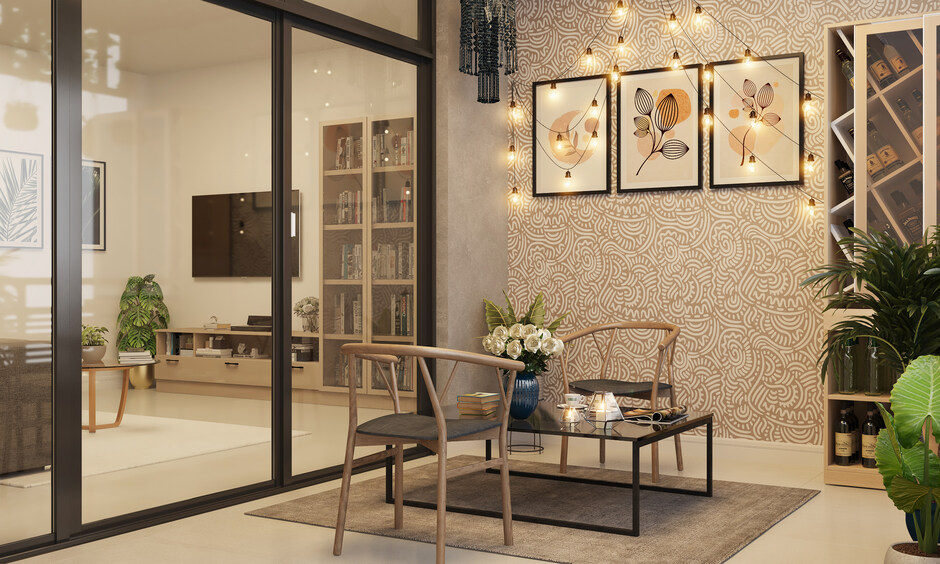 Winter home decor with a metal coffee table for the perfect winter evening