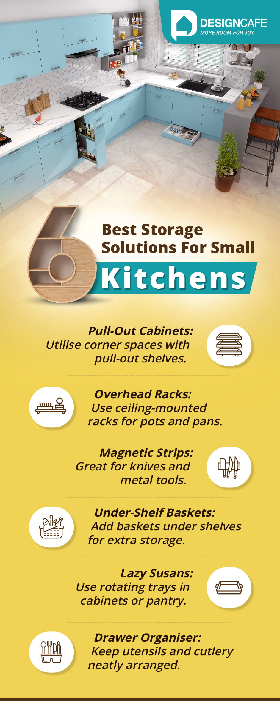 6 best storage solutions for small kitchens