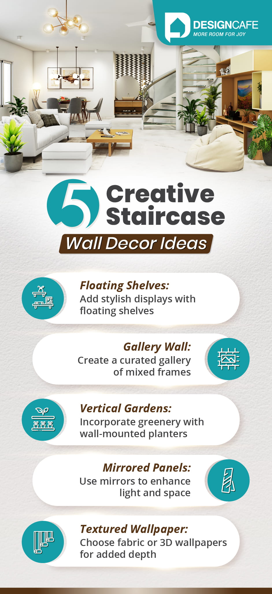 Five inspiring staircase wall decor ideas for modern homes