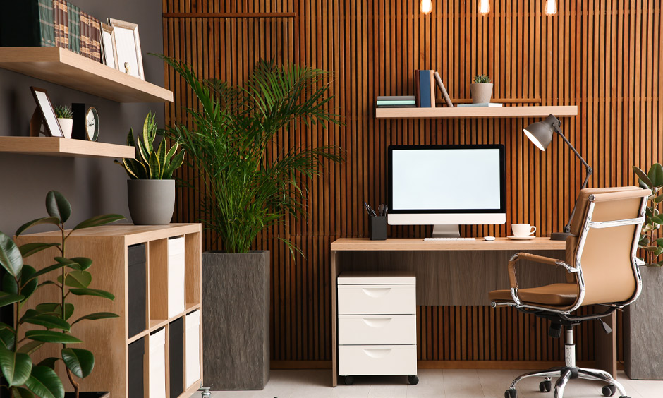 Declutter and organise your home office after work