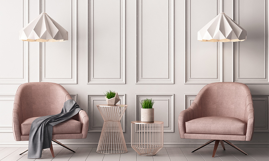 Interior design trends in 2024 using pastel colours for the living room