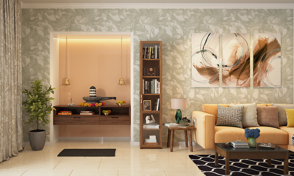 Using peach fuzz as the Pantone colour of the year 2024 for the walls of the house