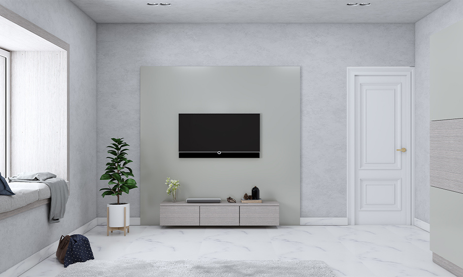 White granite flooring in pearl shaded that strikes a stylish mix between practicality and elegance