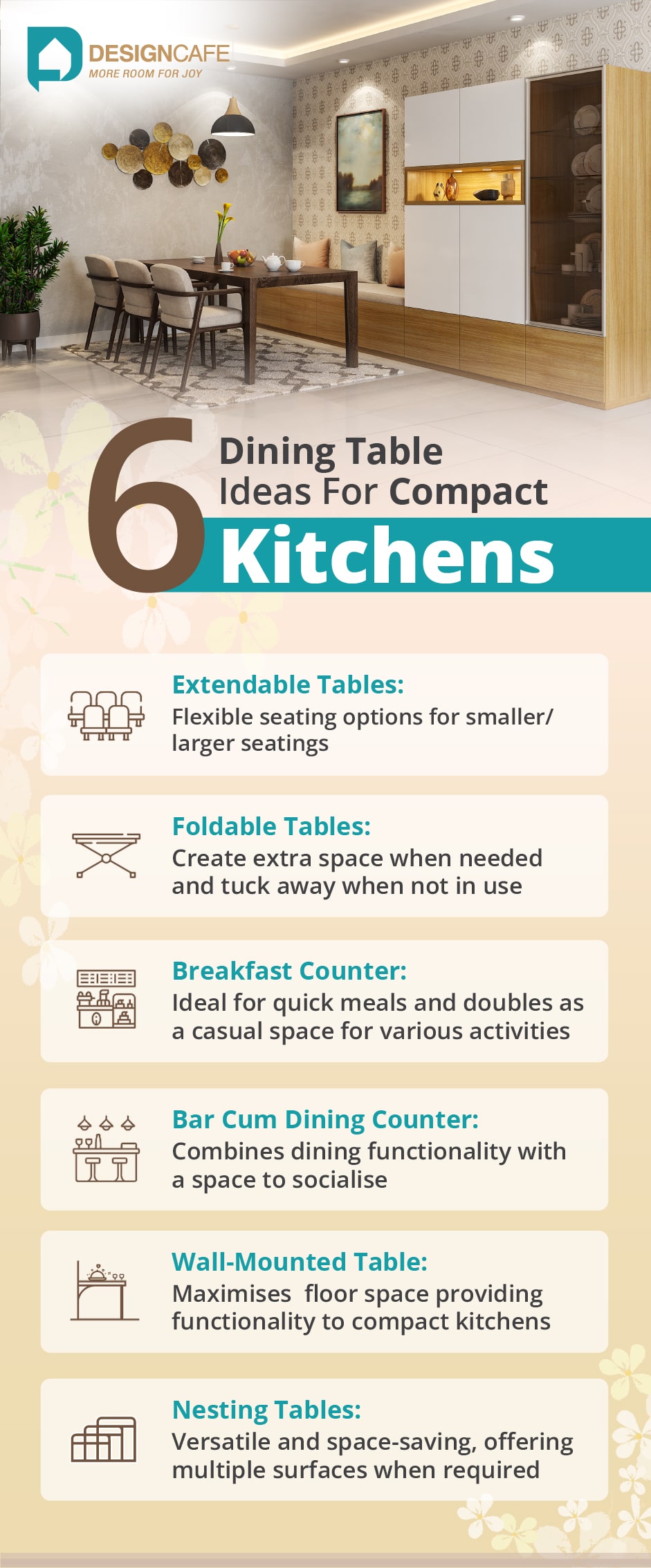 Maximize seating and minimize clutter: space-saving dining table solutions for limited kitchens