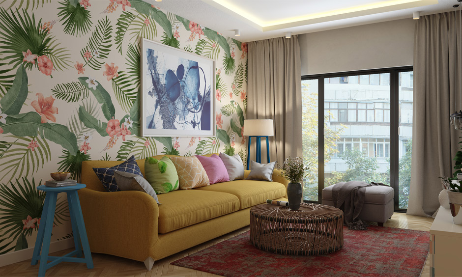 Exotic floral wallpaper design to welcome a spring vibe