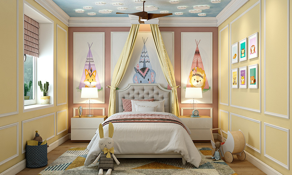 Latest gypsum false ceiling designs for kids' bedroom