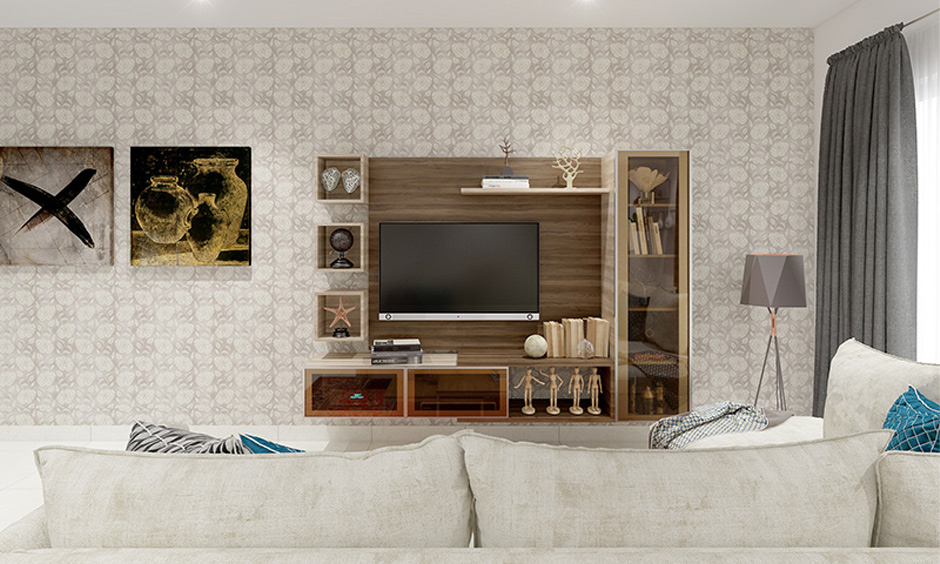Ornate floral wallpaper design for your living room for a mesmerising look