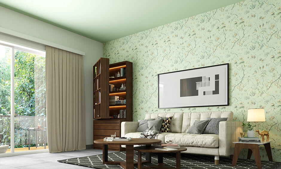 Pastel shades floral wallpaper designs for the living room for a subtle makeover