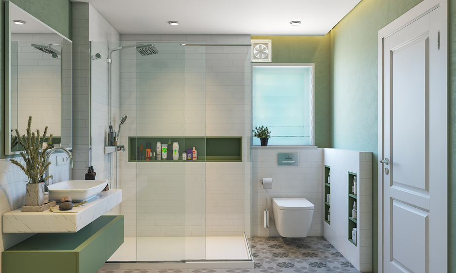Sea green colour wall paint which exudes a subtle sophistication