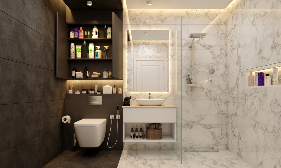 Black laminated MDF board, which is moisture resistant and is used for making a hidden cabinet