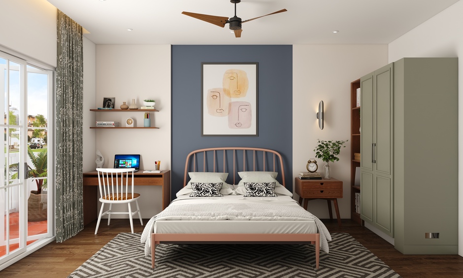 Contemporary platform bed design which looks eclectic and unique