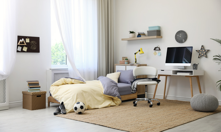 Small kid's study room design ideas along with the bedroom for a charming look