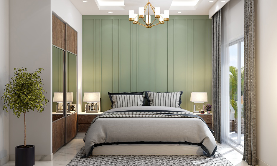 Bedroom mirror design which is incorporated into your wardrobe for a modern look