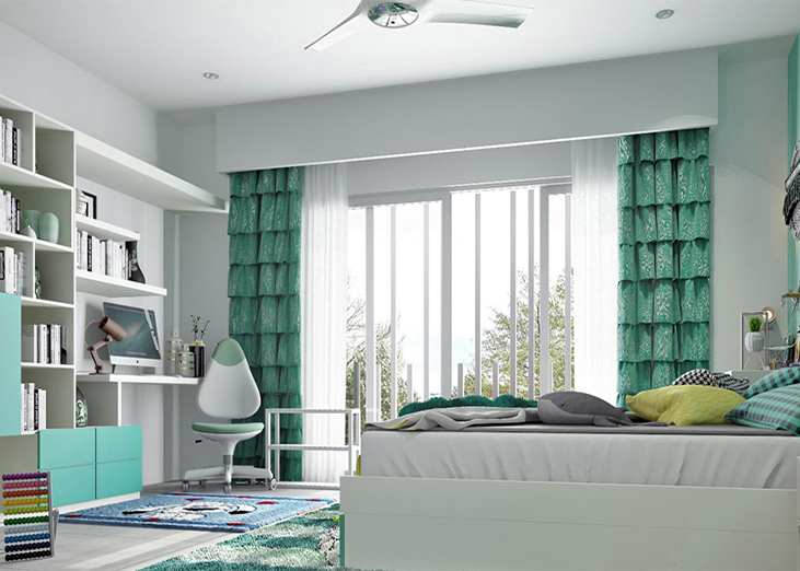 Contemporary pelmet design for doors for a bold look