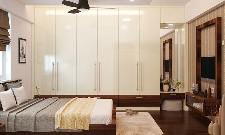 Full-length bedroom mirror design, which is a space-saving furniture