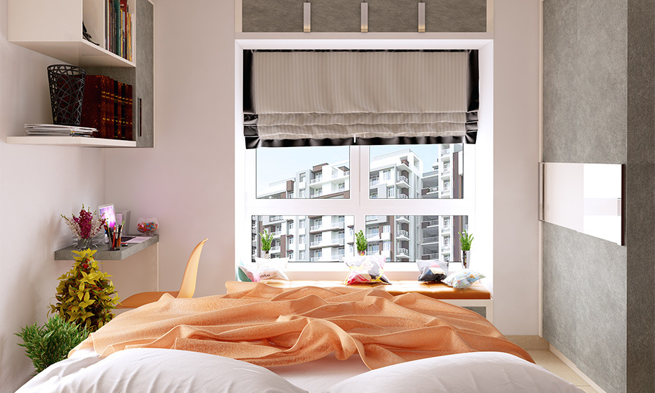 Bedroom bay window which allows abundant natural light