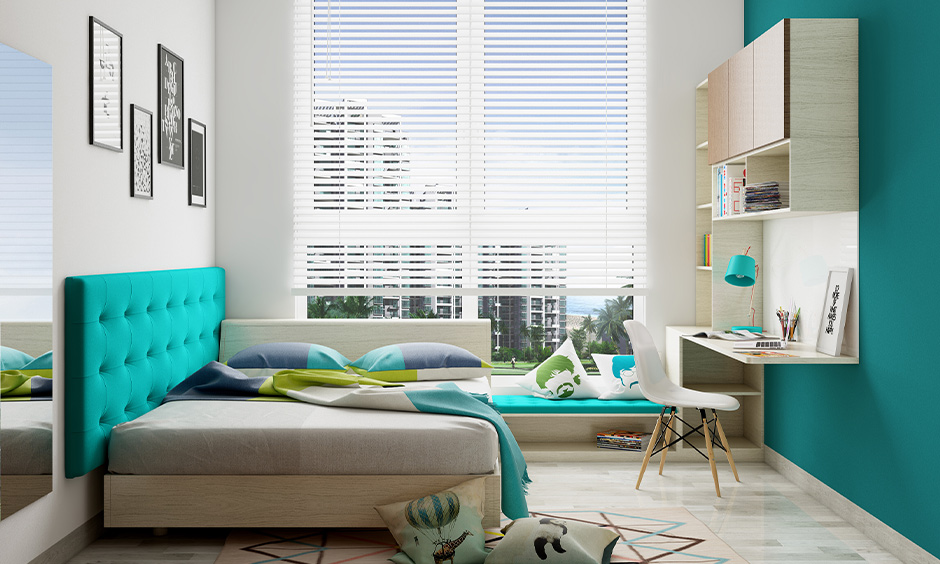 Bedroom bay window which creates zen space for the year-round comfort