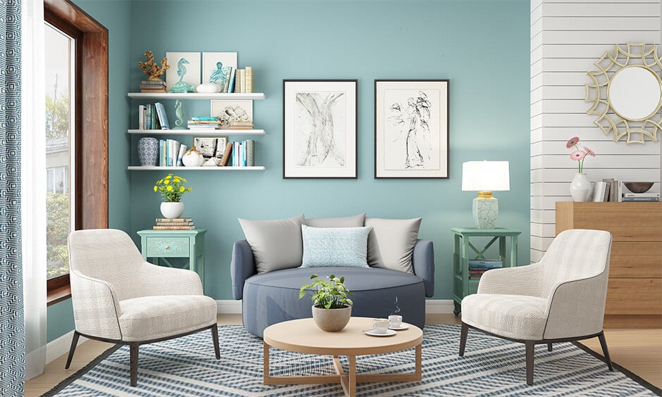 Artistic side table decor: Decorate with a vase, plant, and books for a stylish focal point