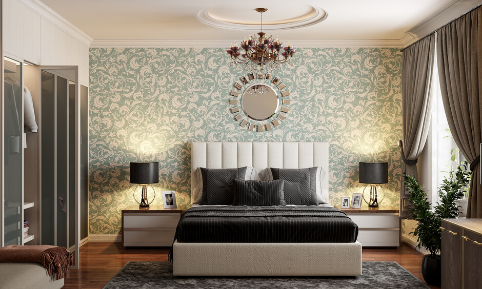 Black and green combinations for interior walls for a contemporary look