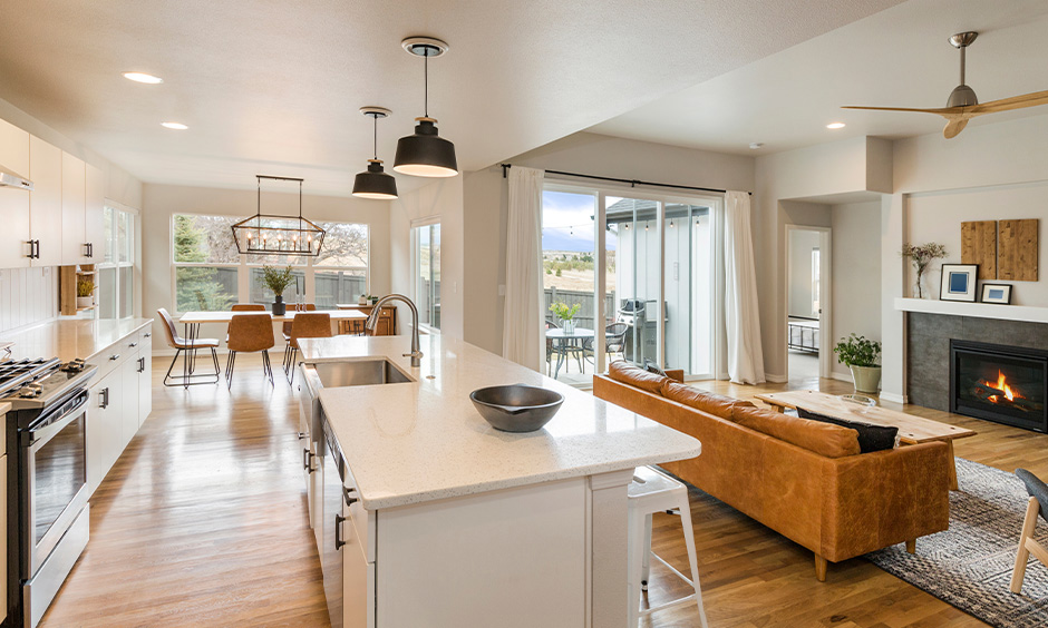 Before and after transition of closed to open kitchen for better ideation