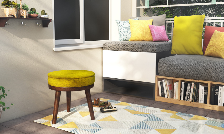 Customizable ottoman storage stool with comfortable seating and discreet storage, blending functionality and style