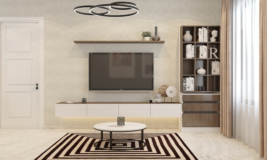 Sunmica colour combinations for the TV unit for a trendy look