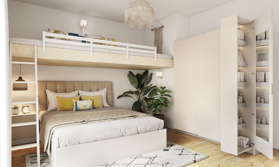 Double deck bed designs for adults which looks elegant