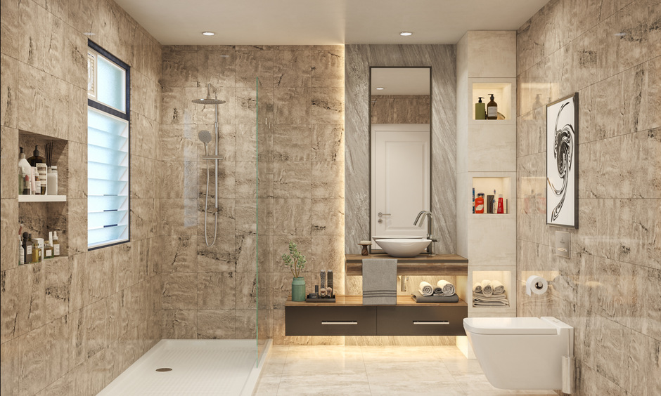 Glossy vitrified tiles texture for smooth and shiny finish