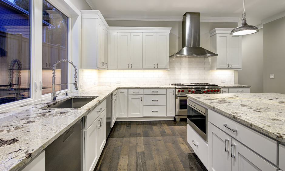 Granite countertop cost typically falls between INR 160 - 350 per square foot
