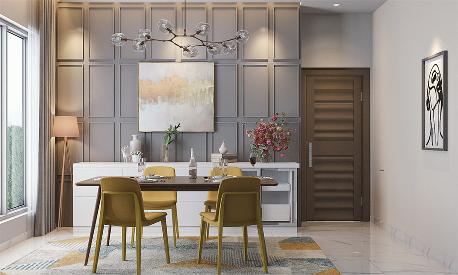 Minimalistic flush door design with mica finish, enhancing modern interiors with subtle elegance