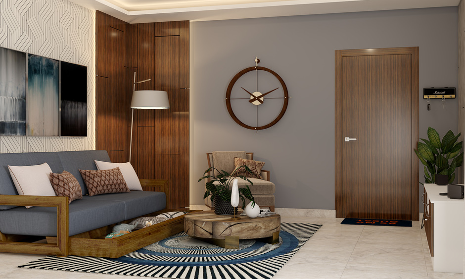 Upholstered wooden sofa designs with storage for stowing away items