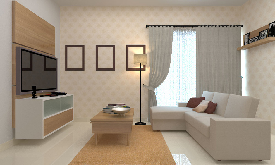 Modern and luxurious long and narrow living room which has an innovative look