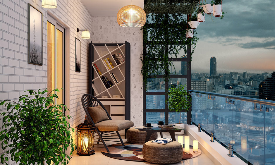 Small apartment balcony lighting ideas for a fancy look