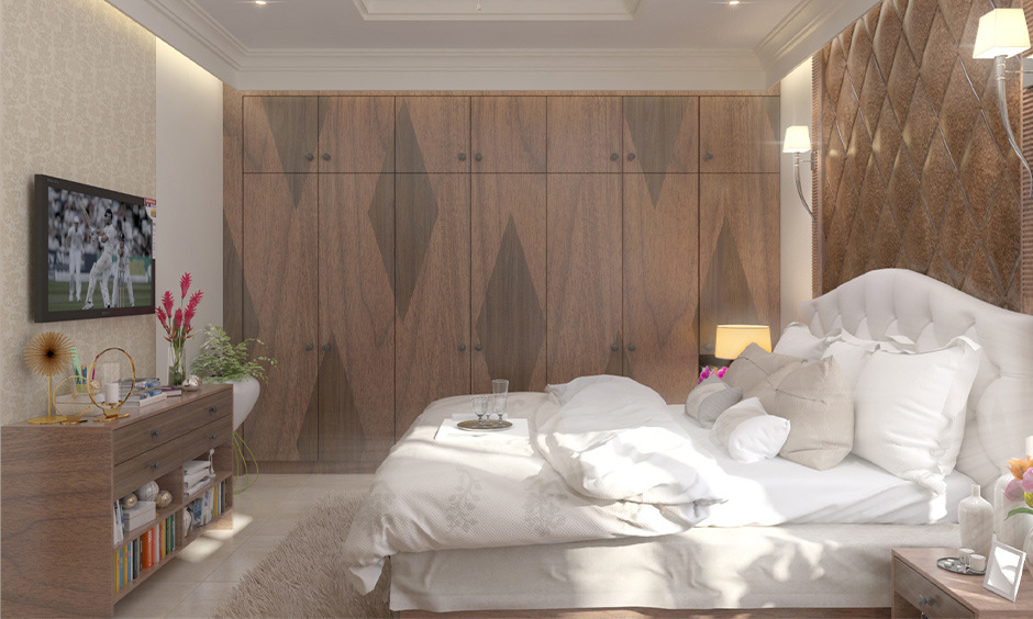 Waterproof plywood for floor-to-ceiling-wardrobe with additional storage