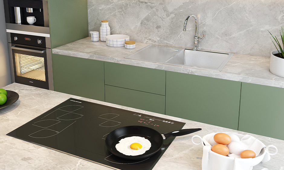 Black and white marble for kitchen which adds timeless elegance