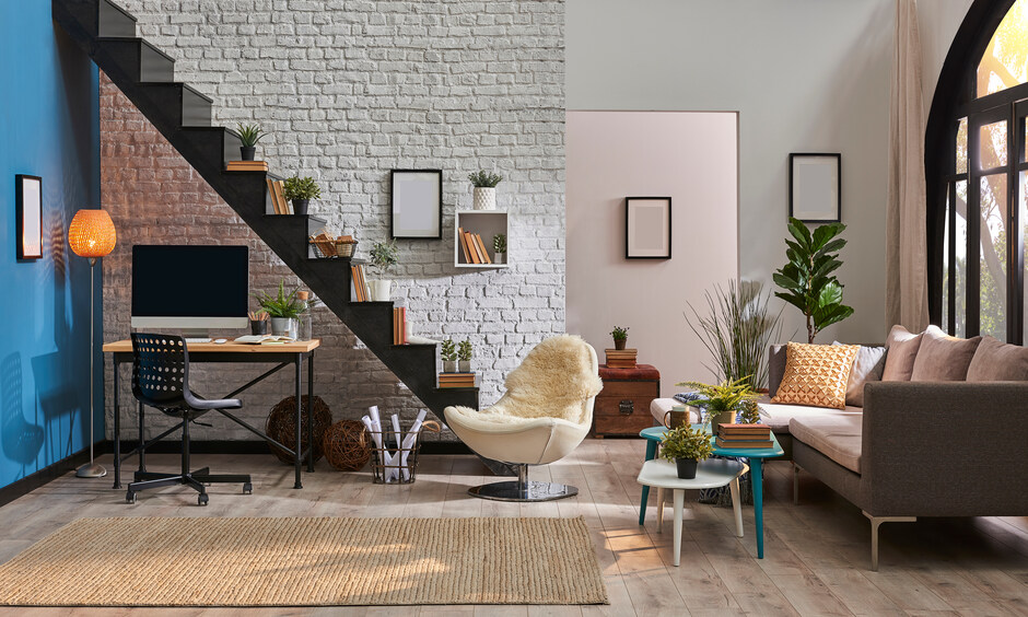 Dynamic 3d wallpaper for the study room transforms the walls