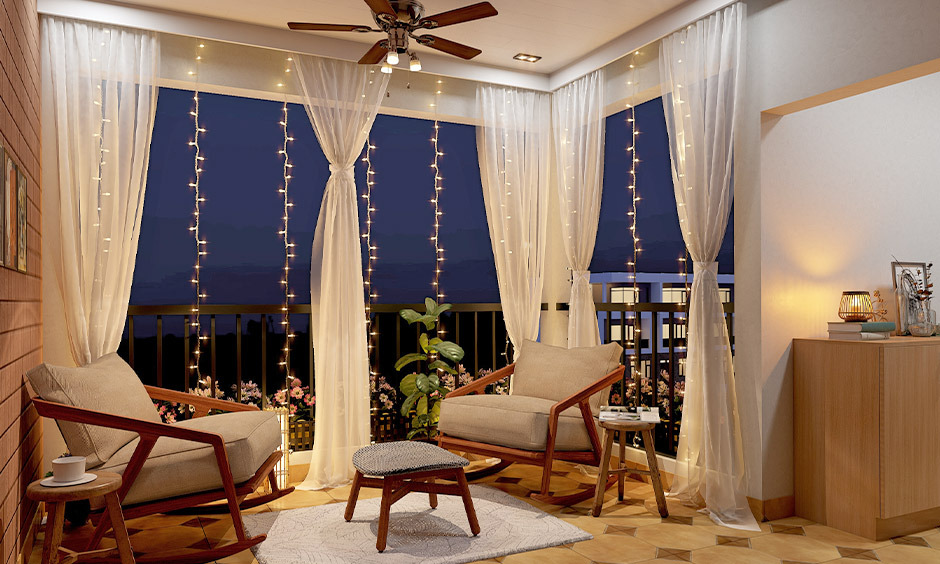 Holdback type of curtain offers style and functionality